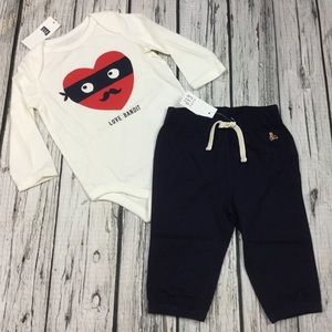 Gap Boys 0 3 Month Shirt & Pants Outfit